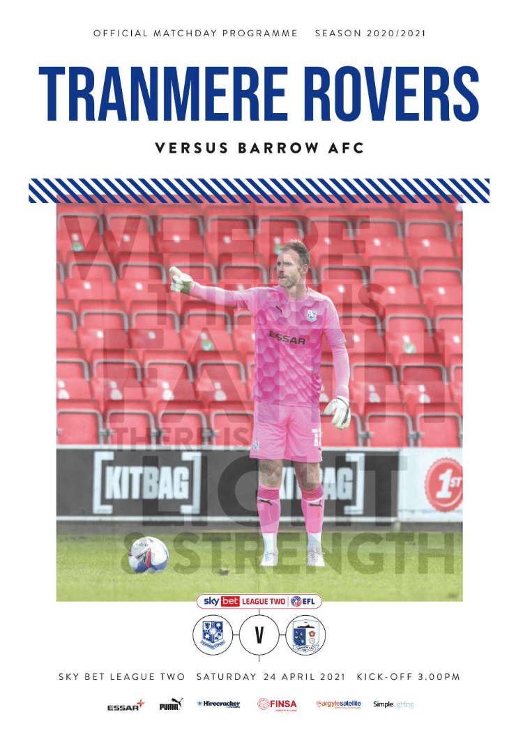 Tranmere Rovers v Barrow match programme
